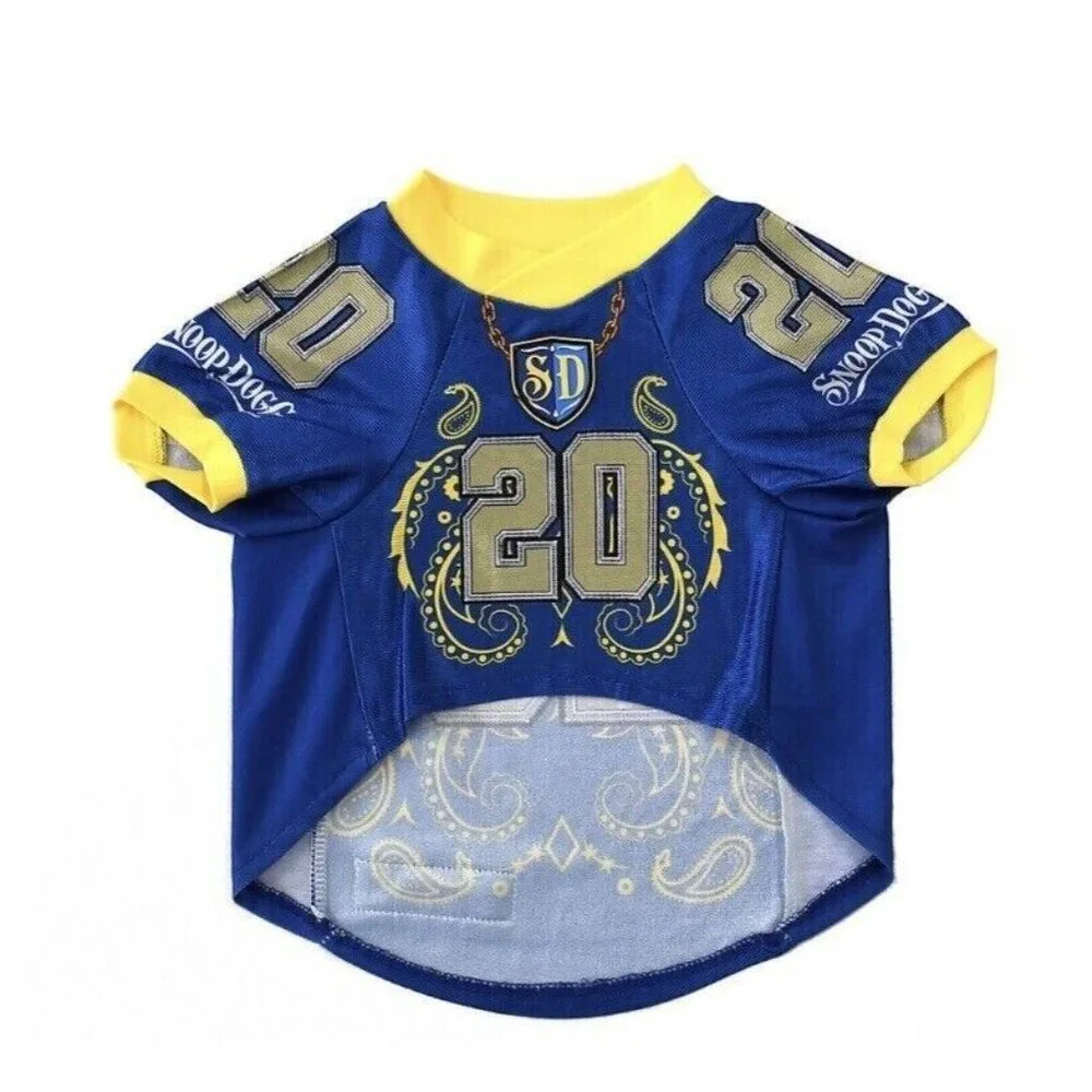 Snoop‎ Doggie Doggs Dog Pet Stretch Halftime Deluxe Football Jersey Size M